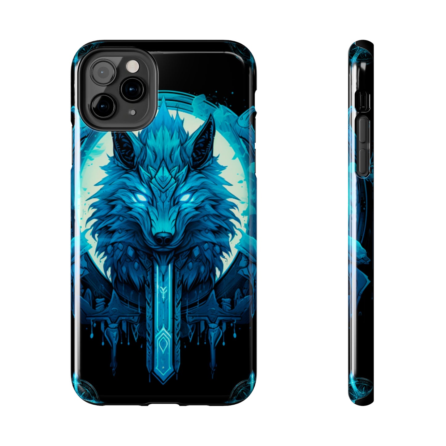 iPhone Series (Blue eyed shining wolf) - Phone Case