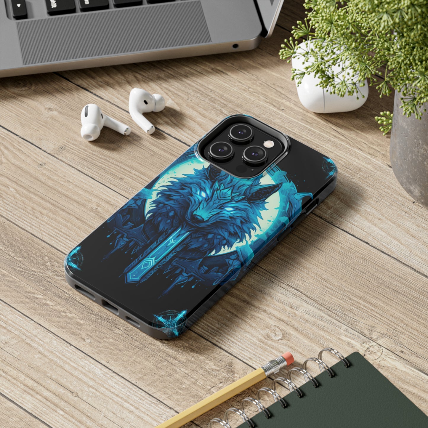 iPhone Series (Blue eyed shining wolf) - Phone Case