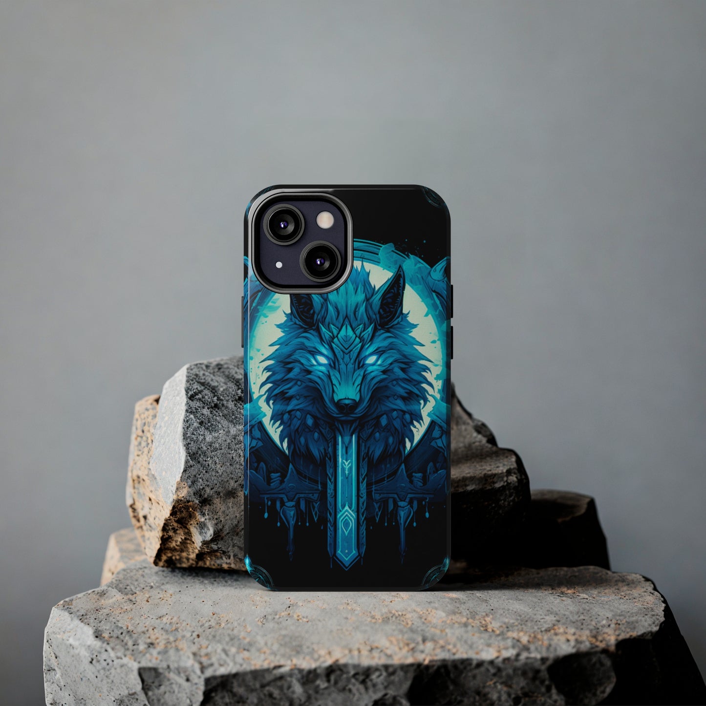 iPhone Series (Blue eyed shining wolf) - Phone Case