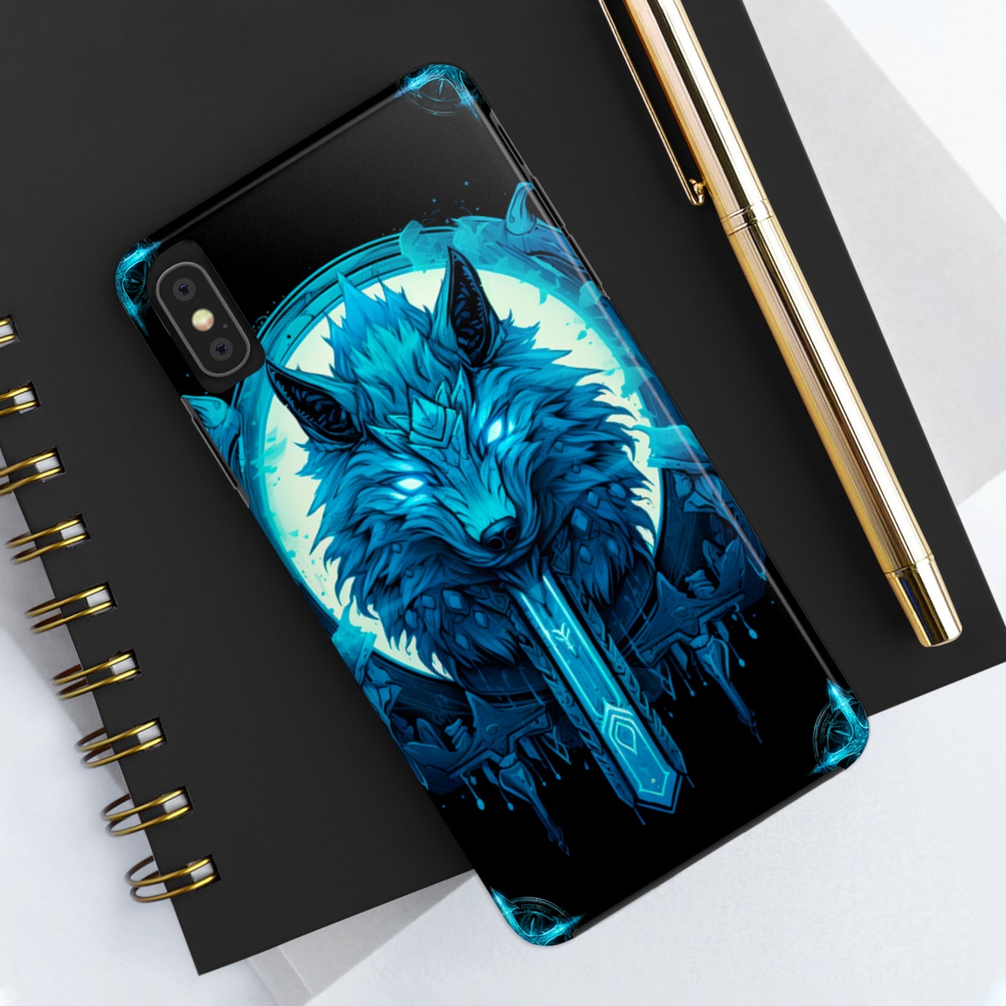 iPhone Series (Blue eyed shining wolf) - Phone Case