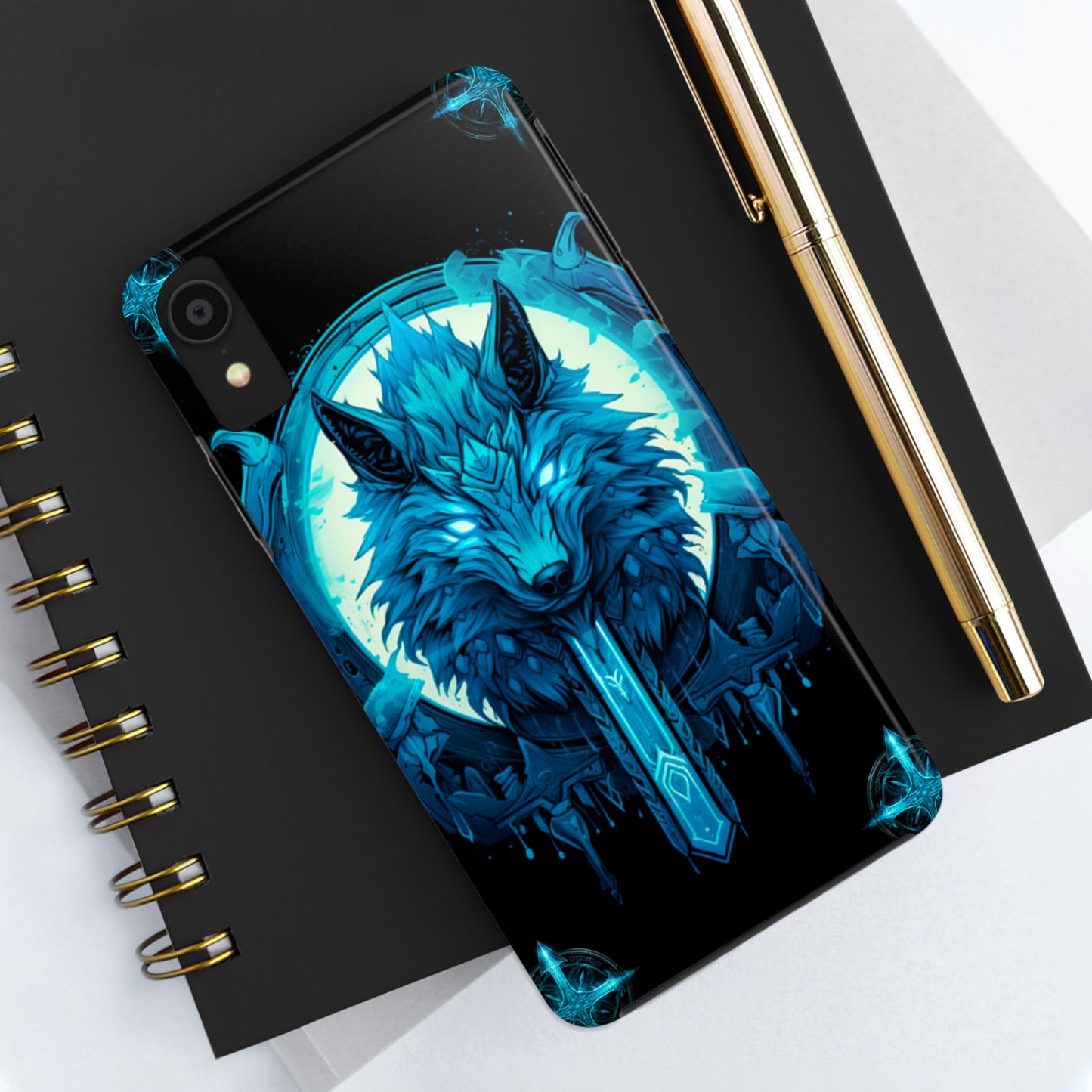 iPhone Series (Blue eyed shining wolf) - Phone Case